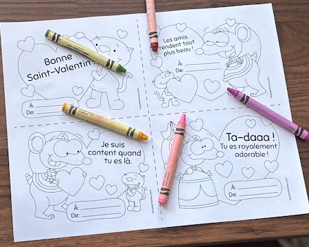 coloriage - valentin